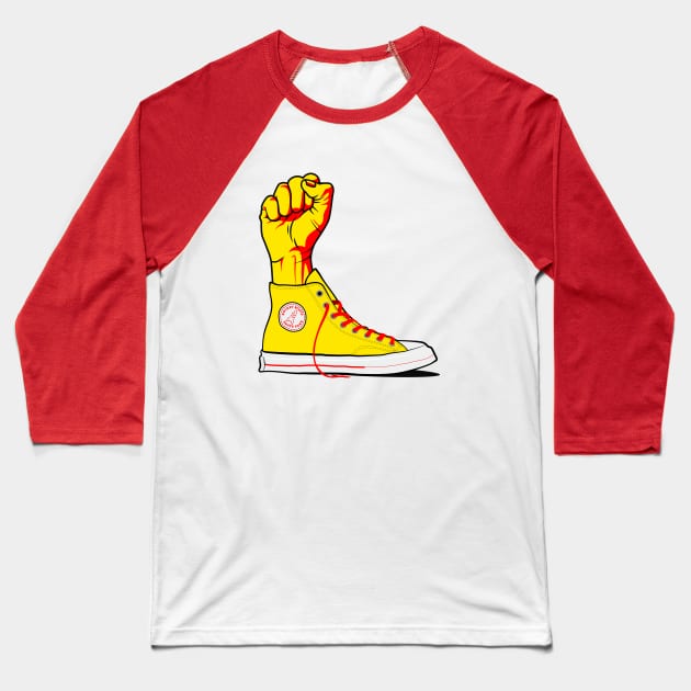 Pop Art - Sneaker Power Baseball T-Shirt by Vector Deluxe